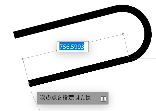 線分のポリラインを作成