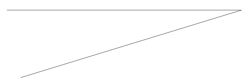 2 つの線分が接続される