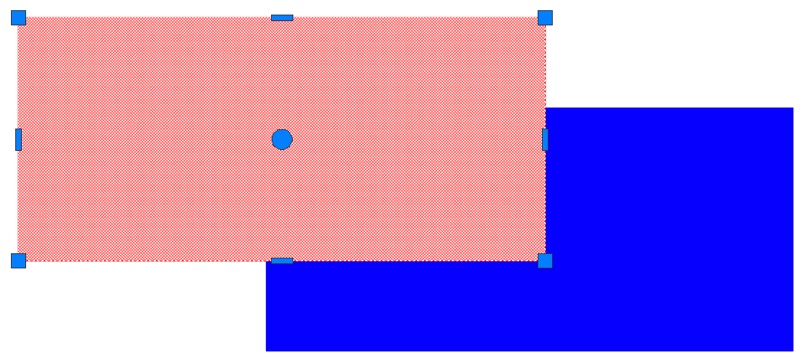 赤色のハッチングを選択